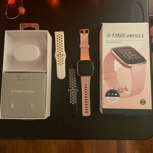 Fitbit Versa 2 Rose and Black Smartwatch